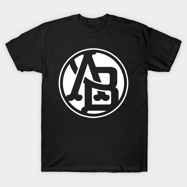 Ab Fitted Logo (White) T-Shirt by Ab The Audicrat Music